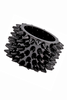 Burberry Black Extra Wide Spike Cuff Bracelet