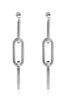 Burberry Silver Triple Chain Loop Earrings