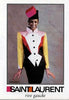 Saint Laurent Rive Gauche Pink, Black and White Satin Colorblock Jacket 1988 - BOUTIQUE PURCHASE PRICE