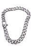 Cruize "Lucien" Silver Heavy Chain U-Clasp Necklace