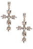 Vintage Gold Crystal Cross Dolce Gabbana Lacroix Style Earrings