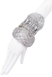 Christian Dior by John Galliano Clear Lucite Large Logo Baguette Crystal Cuff Bracelet Spring 2004 Runway