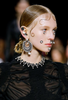 Givenchy Pearl Drop Black Bead Half Moon Disc Earrings Runway Fall 2015