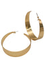 Vintage Gold Flat Wide Swirl Hoop Earrings