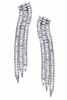 Gucci Crystal Silver Baguette Waterfall Earrings Fall 2020