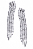 Gucci Crystal Silver Baguette Waterfall Earrings Fall 2020