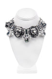 Gucci Silver Crystal Lion Head Necklace Choker