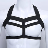 Vintage Black Elastic Body Harness