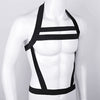 Vintage Black Elastic Minimalism Harness Top