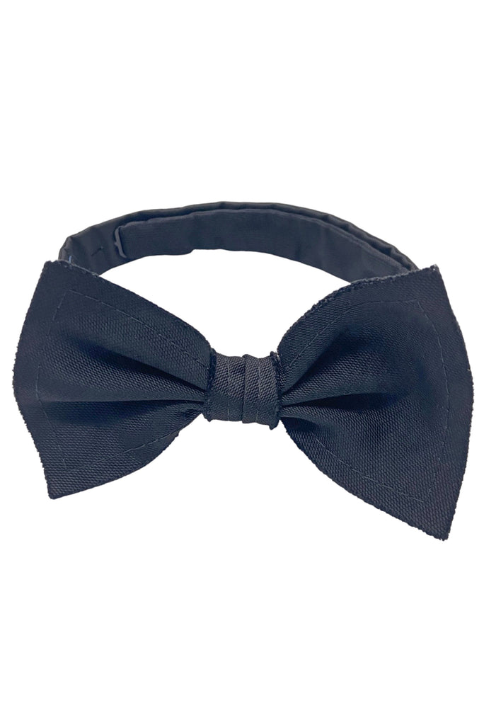 Lanvin Black Raw Edged Textured Bow Tie