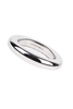 Alexander McQueen Silver Round Heavy Bangle Bracelet