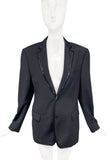 Moschino Black Sequin Trimmed Tuxedo Jacket