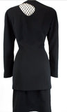 Thierry Mugler Black Suit with Cut-Out Details and Netting - BOUTIQUE PURCHASE PRICE