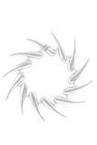 Mugler Silver Massive Spike Drop Necklace