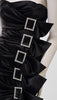 Alexander Vauthier Black Satin Square Crystal Buckle Mini Dress Haute Couture Spring 2018