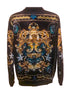 Givenchy Gold Blue Black Satin Baroque Star Print Bomber Jacket