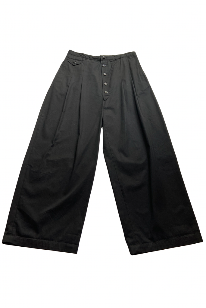 Raf Simmons Black Oversized High Waisted Wide Leg Pants Fall 2005 #
