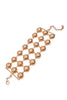 Armani Rose Gold Sputnik Half Ball Crystal Dot Link Bracelet