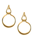 St. John Gold Hoop Sculptural Hoop Earrings