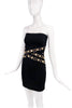 Alexandre Vauthier Black Studded Grommet Bustier Mini Dress