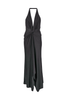 Alexandre Vauthier Black Plunging V Halterneck Gown
