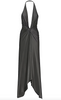 Alexandre Vauthier Black Plunging V Halterneck Gown