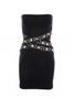 Alexandre Vauthier Black Studded Grommet Bustier Mini Dress