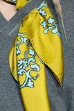 Marc Jacobs Yellow and Baby Blue Print Silk Top and Scarf FW2009