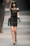 Lanvin One Shoulder Off Shoulder Dress with Crystal Side Details Fall 2010