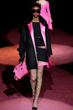 Marc Jacobs Fuchsia Pink and Lime Green Print Silk Top and Scarf FW2009