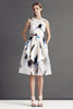 Christopher Kane White Fit and Flare Princess Dress with Paintbrush Print Resort2013