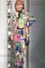 Christian Dior x Galliano Blue Yellow Pink Orange Multicolor Zipper Collar Shirt Top FW2001