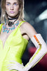 Roberto Cavalli Green Ruched Bias Cut Dress