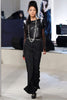 Chanel " Paris - London" Black Chainmail Top with Ruffle Shoulder Details PreFall2008 #