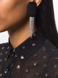 Saint Laurent Paris "Le Smoking" Runway Crystal Earrings FW2018