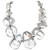 Monies Lucite  Crystal Geometric Statement Necklace