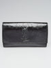 Saint Laurent YSL Belle Du Jour Black Patent Leather Clutch Bag