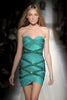 Balmain Green Gemstone Cross Ruched Bodycon Bustier Mini Dress SS2009