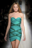 Balmain Green Gemstone Cross Ruched Bodycon Bustier Mini Dress SS2009