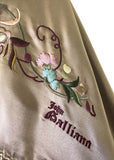 John Galliano Embroidered Floral Shawl with Fringe