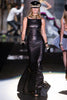 DSquared Black Leather Gold Buckle Fishtail Gown Spring 2013 Runway