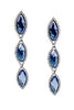 Vintage Amethyst Crystal & Pavé 3 Tier Marquise Drop Earrings
