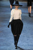 Lanvin Ivory White Silk Long Sleeve Drape Fall 2011