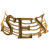 Dolce & Gabbana Gold Runway "Sex" Necklace Spring 2003 Collection