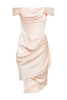 Vivienne Westwood Baby Pink Off Shoulder Draped Corset Dress