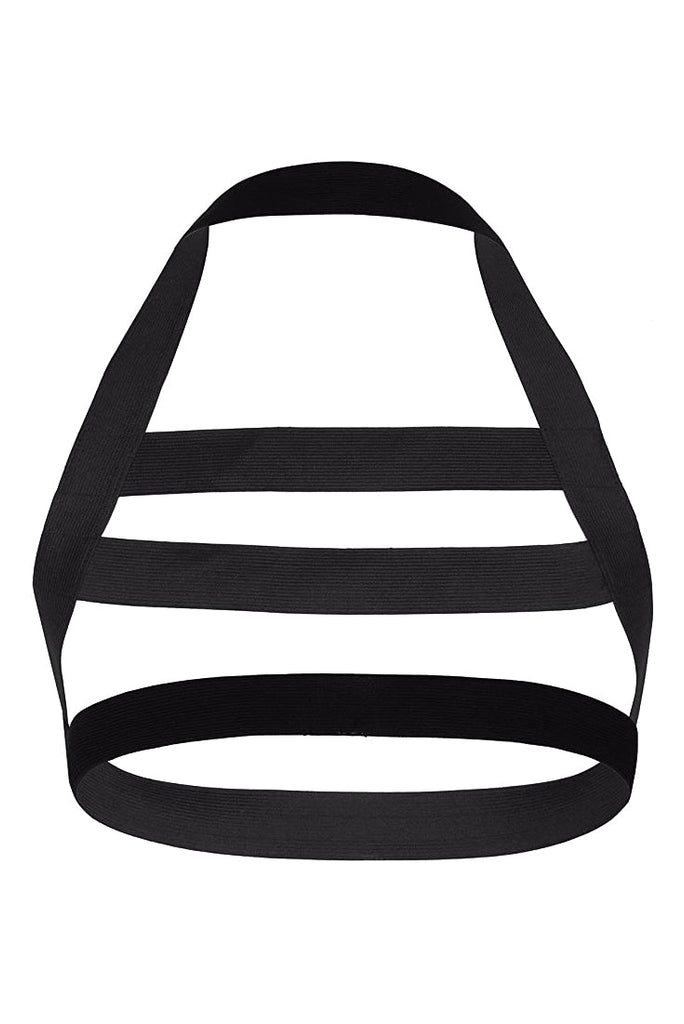 Vintage Black Three Strap Harness Top