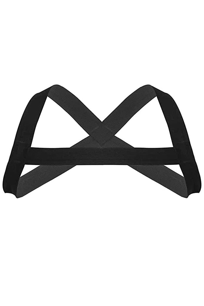 Vintage Black Elastic Horizontal Harness Top