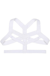 Vintage White Elastic Cross Harness Top