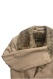 Vintage Brown Faux Fur Collar Grandpa 70's Coat