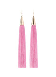 Eddie Borgo Pink and Marigold Yellow Long Fringe Earrings
